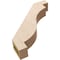 Ekena Millwork 3-inch W x 16-inch D x 16-inch H Copenhagen Rough Cedar Woodgrain TimberThane Knee Brace, Primed BRCUR03X16X16CHGRCPR - alternate 3